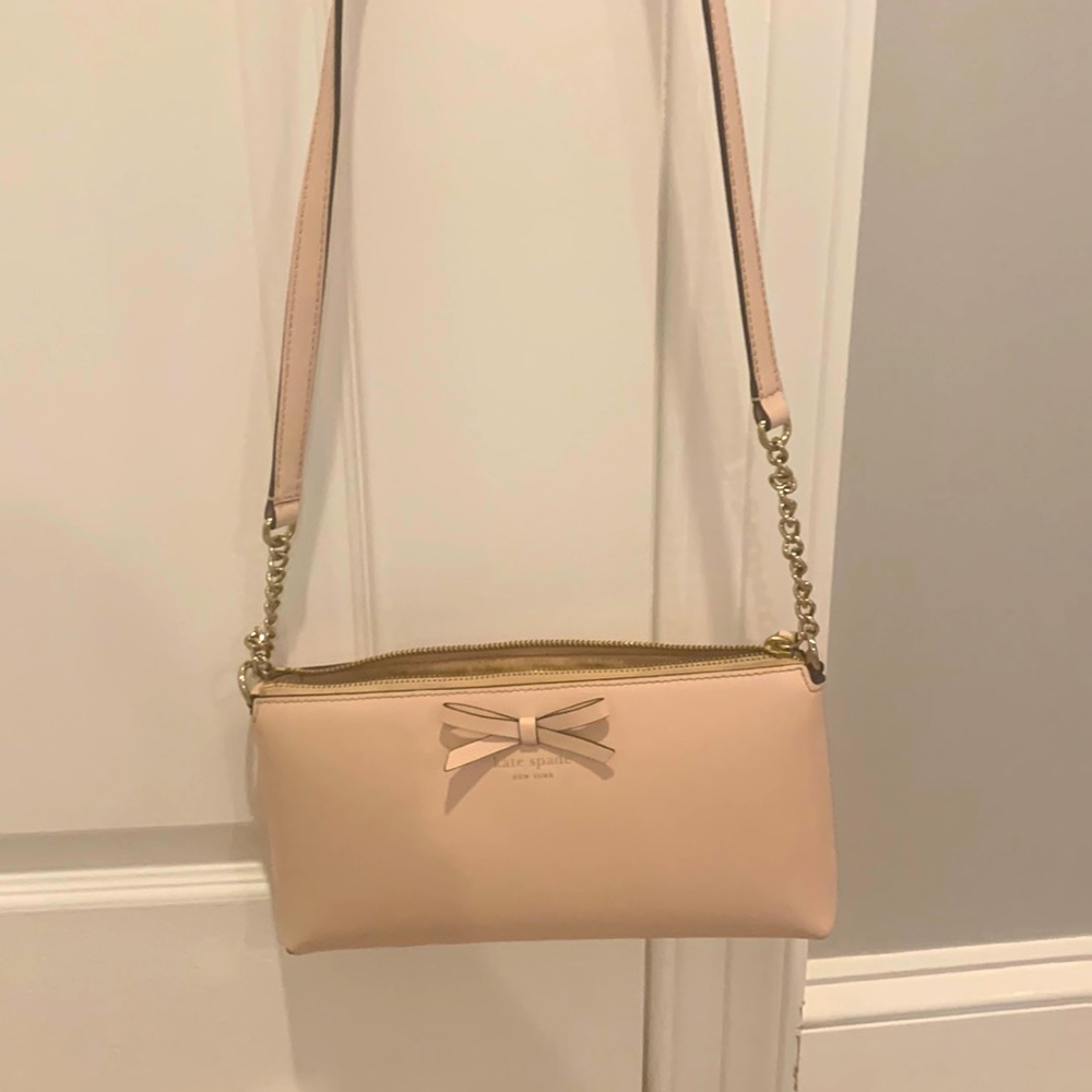 Kate Spade small purse. Pink with gold hardware. Great, like new condition